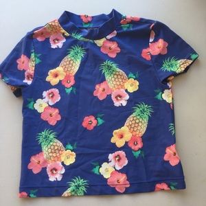Gap girl’s tropical swim shirt